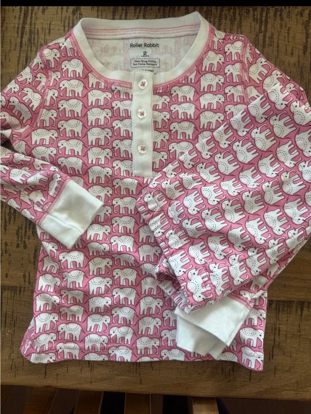 Roller rabbit Pink Elephant Pajama Set -